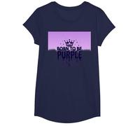Purple Reign: Explosión Real de la Corona para los entusiastas Reales Camiseta, Niñas, Azul Marino, Pequeña