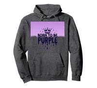Purple Reign: Explosión Real de la Corona para los entusiastas Reales Sudadera con Capucha, Unisex para Adultos, Jaspeado Oscuro, S