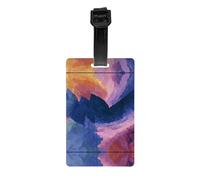 Purple Rhyme Flow Wave - Etiquetas de equipaje para maletas, etiqueta de maleta de PVC con bucle, tarjeta de dirección para etiqueta de equipaje para cruceros, aeropuertos
