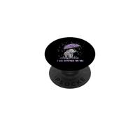 Purple Ribbon Elephant Demencia Concientización Apoyo PopSockets PopGrip Adhesivo