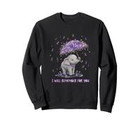 Purple Ribbon Elephant Demencia Concientización Apoyo Sudadera