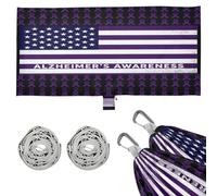Purple Ribbon - Hamacas de bandera de Estados Unidos con cuerda para colgar, hamaca interior para patio exterior, patio trasero y piscina