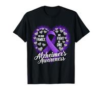 Purple Ribbon Mes de Concientización sobre el Alzheimer Luchamos como uno Camiseta