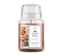 Purple River - Vela perfumada grande en tarro de cristal con tapa | Gingerbread | Vela perfumada de Navidad | Velas de larga duración | Vela de cera de soja | Ambientador para el hogar
