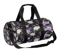 Purple Roses - Bolsa de deporte para gimnasio, bolsa de lona ligera para el hombro, bolsa de viaje para hombres y mujeres (flor de mariposa), Rosas púrpura, 17.6(L) x 9(W) x 9(H) inch