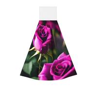 Purple Roses - Toallitas de mano de terciopelo coral - Paños de limpieza absorbentes para cocina, baño, sala de estar y uso al aire libre