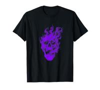 Purple Skull Gothic Dark Art Men - Rock Biker Gift Camiseta