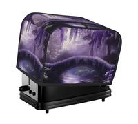 Purple Stone Arch Bridge River Toaster Cover 2 Slice Kitchen Small Appliance Covers With Pockets Dust and Fingerprint Protectio