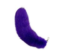 (Purple) Stylish Bag Pendant Animal Tail Shape Phone Case Adornment Fashion Keychain Soft Unisex Keyrings Colorful Key Pendants taro purple