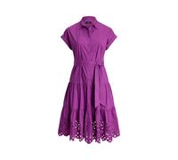 Purple Tallas Grandes - Vestido camisero de paño con capas 50