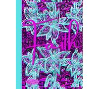 Purple, Turquoise, Lilies Of Faith, 200 Unlined, Star Detailed Page, 8x11, Hardcover Journal, Art Pad, Sketchbook, Drawing Book: Made With Hand-Drawn ... By: Artist Mary Elisabeth Linder @ MaryEMade