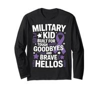 Purple Up For Military Kids Military Built For Tough Goodbye Manga Larga