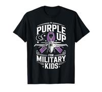 Purple Up For Military Kids Military Child Air Fighter Jet Camiseta