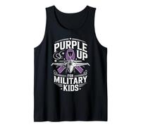 Purple Up For Military Kids Military Child Air Fighter Jet Camiseta sin Mangas
