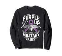 Purple Up For Military Kids Military Child Air Fighter Jet Sudadera