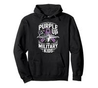 Purple Up For Military Kids Military Child Air Fighter Jet Sudadera con Capucha