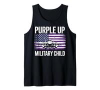 Purple Up For Military Kids Month Jet Fighter Military Air Camiseta sin Mangas