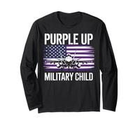 Purple Up For Military Kids Month Jet Fighter Military Air Manga Larga