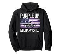 Purple Up For Military Kids Month Jet Fighter Military Air Sudadera con Capucha