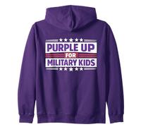 Purple Up Military Child/Patriotic USA Pride Support Sudadera con Capucha