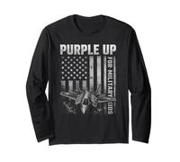 Purple Up Military Kids Fighter Jet Mes del Niño Militar Manga Larga