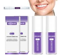 Purple v34 Blanqueador Dental, 3pcs Pasta de Dientes Color Morada, Corrector Purple Blanqueamiento Profesional Teeth Whitening