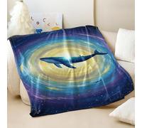 Purple Whale Spirit Dreamy Ocean - Manta de franela con estampado de océano, manta súper suave para sofá y cama, decoración del hogar para adultos y niños (02,200 x 200 cm)