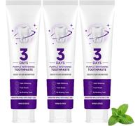 Purple Whitening Toothpaste,3 Days to a Brighter-Looking Smile (3 Pcs) | Color Corrector Teeth Whitening Gel,Surface Stain Remover for Coffee,Tea,Wine,Daily Teeth Care & Fresh Breath