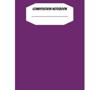 Purple Wide Ruled Composition Notebook - 8.5 x 11 Inches, 200 Pages