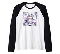 Purple Wisteria Flowers For Mom Cute Gardening GNOME Floral Camiseta Manga Raglan