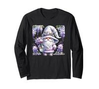 Purple Wisteria Flowers For Mom Cute Gardening GNOME Floral Manga Larga