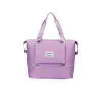 (PurpleChina) Bolsa de viaje con diseño de rombos, plegable, de gran tamaño, para gimnasio, impermeable, con compartimento
