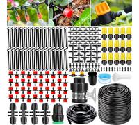Purpledi 263 pcs Sistema de riego Jardín, 40M+10M Kit Riego con Ajustable Boquilla Aspersor Pulverizador y Gotero Automatico, Riego Por Goteo Huerto, Automático Rociadores por Goteo Riego de Jardín