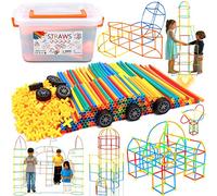 Purpledi 500 Pcs Kit De Construcción para Niños 3 a 12 años, Juego De Construcción para Interiores con Palos De Construcción, Juego De Construcción para Interiores para Best Gift (A)