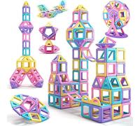 Purpledi 60 Piezas Bloques de Construcción Magnéticos, Juguetes Niños de 3 4 5 6 7 8 Años Juegos Educativos Juego de Imanes magneticas para Niños Niñas Montessori Regalos, Cumpleaños Navidad Regalo