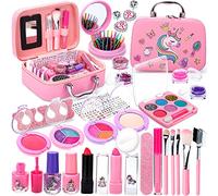 Purpledi Kit de Maquillaje Niñas , 30 Piezas Kit de Maquillaje para Niñas Lavable, Juegos de Belleza Cosméticos, Regalos No-Tóxicos para Princesas 3 4 5+ Años