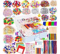 Purpledi Kit Manualidades Niños 3600+PCS, DIY Creativo Kit Manualidades Material, DIY Art Supplies Creativo Regalo Manualidades Labores para Niños, Juguetes Educativos Regalo para Niño Niña