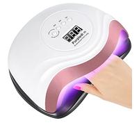 Purpledi Lampara LED Uñas 168W Profesional Secador de Uñas LED UV Lampara Uñas Gel Semipermanentes Maquina Uñas Luz Lamp, Pantalla LCD,Sensor Automático,4 Temporizador de 10s, 30s, 60s y 90 s