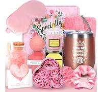 Purpledi Set Regalo Mujer Originales, Caja de Regalo para Cumpleaños, San Valentín, Día de la Madre, Navidad, 11 Piezas con Taza Termo, Vela Aromática, Sales de Baño y Más para Mamá, Esposa, Amiga