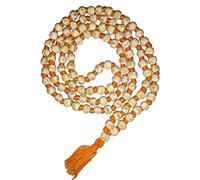 Purpledip Cadena de cuentas de oración de madera Ram Mala: Siddha Japa Garland collar, 108+1 cuentas de liebre rama, unisex (12457B), Large, Madera