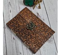 purpledip diario de cuero/diario/cuaderno "blooming Garden": Tratado de forma natural papel recubierto en funda de piel sintética para regalo de empresa o personal Memoir (10619)