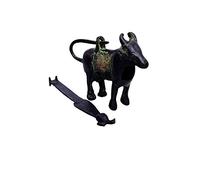 Purpledip Finition laiton antique Cadenas et clé en Unique Motif vache à partir de période préhistorique (10367)