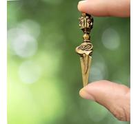 Purpledip Raro ídolo de latón en miniatura Phurba Dorje: estatua coleccionable con mano de obra detallada muy fina (12698P)