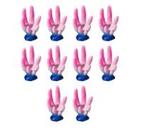 PURPLELILY 10 lotes de corales realistas de polirresina, adornos de coral de simulación de acuarios, adornos para el hogar y la oficina, peceras, decoración de acuarios públicos