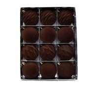 PURPLELILY 12 adornos de bolas de Navidad texturizadas y vibrantes, surtido de colores que mejoran los temas de exhibición navideña, bola decorativa