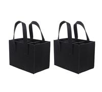 PURPLELILY 2 bolsas de vino resistentes con 6 ranuras protectoras, base reforzada y forro para transporte de cerveza de champán (119 cartas), portadores de vino de fieltro protectores con divisores