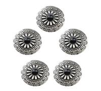 PURPLELILY 5 botones de imitación de turquesas de 25 mm, redondos, de piel, decorativos para bolso