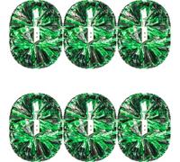 PURPLELILY 6 bolas de animadoras con asa, bolas de flores chispeantes para práctica y baile, flores chispeantes, coloridas con asa