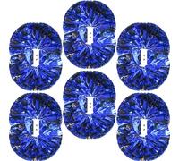 PURPLELILY 6 bolas de animadoras con asa, bolas de flores chispeantes para práctica y baile, flores chispeantes, coloridas con asa