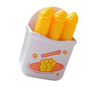 PURPLELILY 6 cajas de hielo rectangulares con caja de almacenamiento, divertida bandeja larga para patatas fritas, molde antiadherente duradero